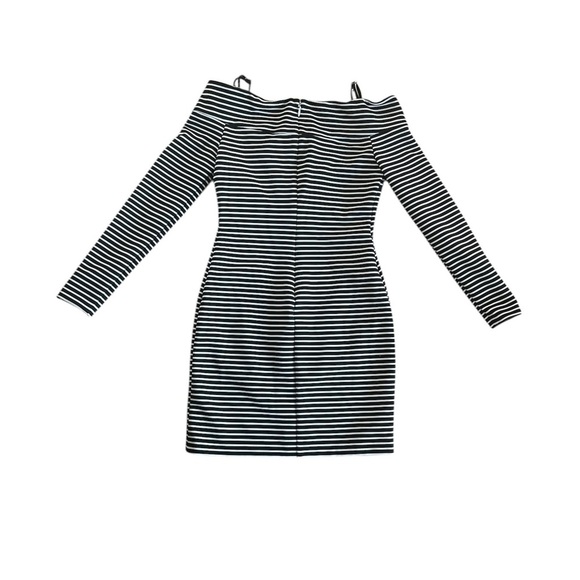 Guess Women's Black and White Striped Dress - Picture 2 of 4